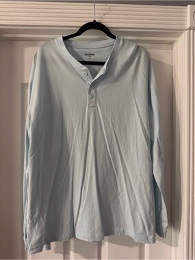 Goodfellow & Co Pale Blue Long-Sleeve Henley